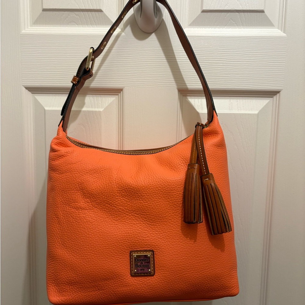 Dooney & Bourke Orange Leather Shoulder Bag